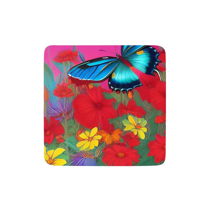 Fleurs et papillon