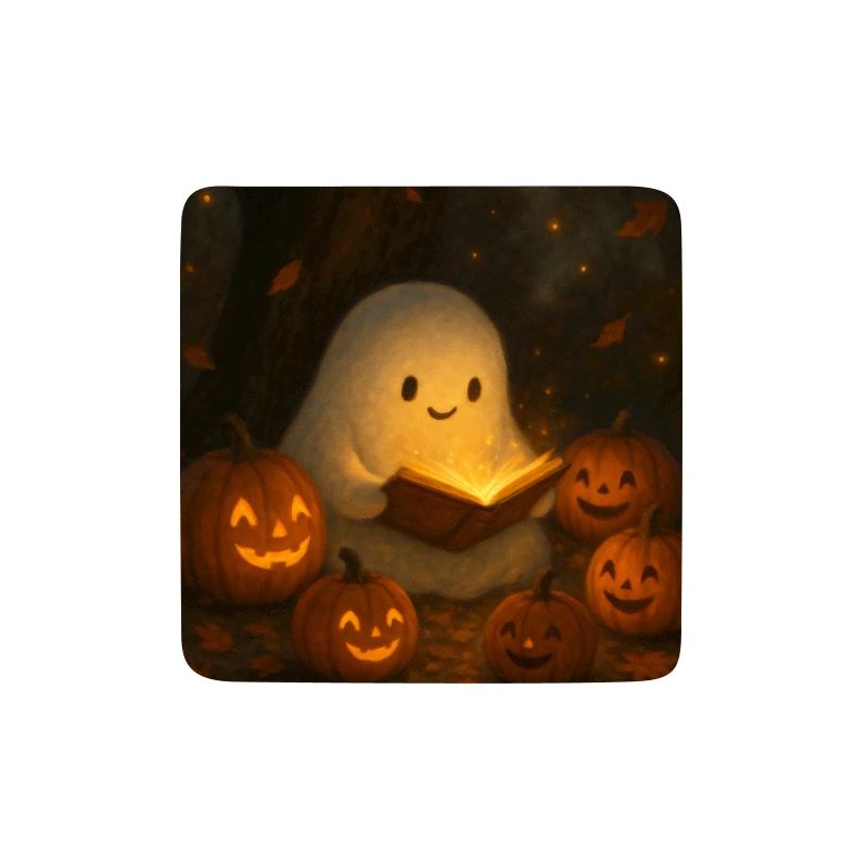 Halloween Geist liest Buch