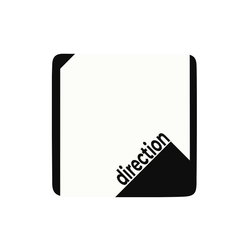 Direction Poster Schwarz – Minimal Statement