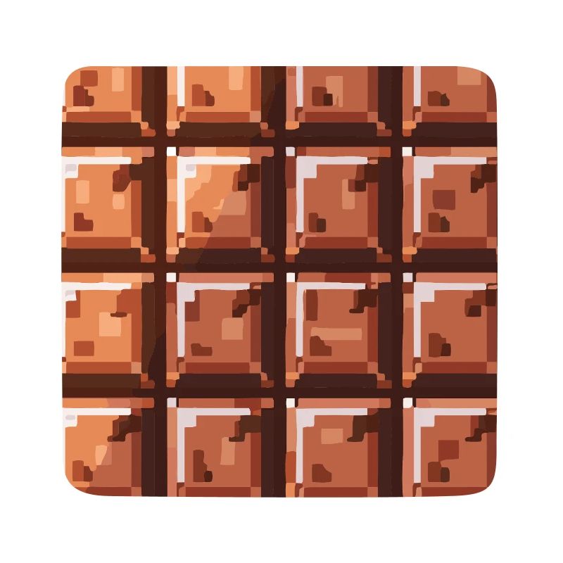 Pixel Chocolate Square Pattern