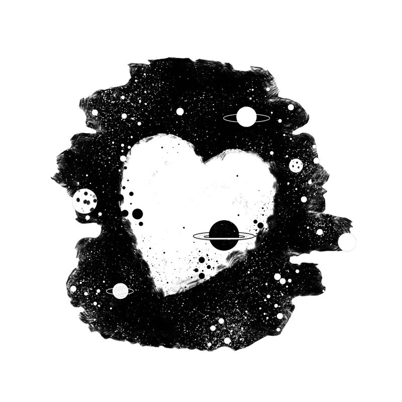Herz schwarz