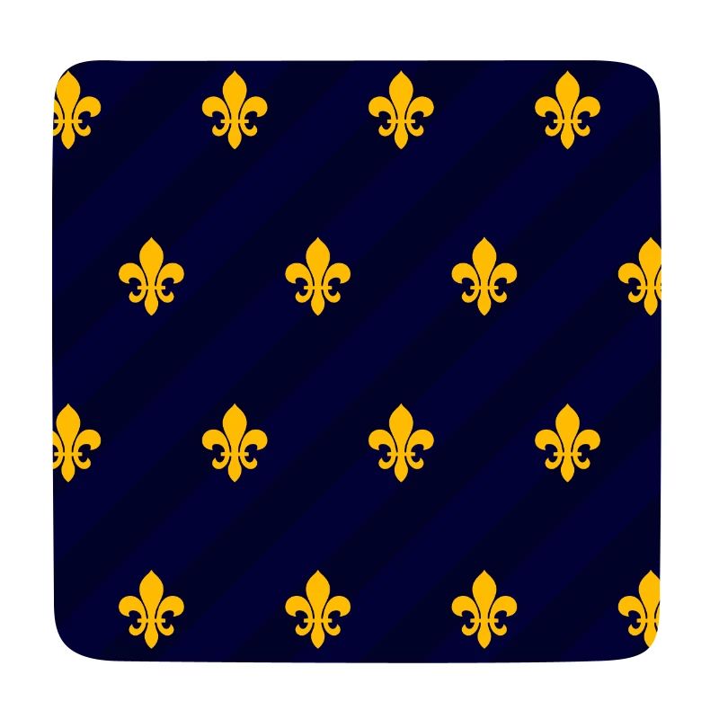 Fleur de Lys / Fleur de Lis blue-orange pattern