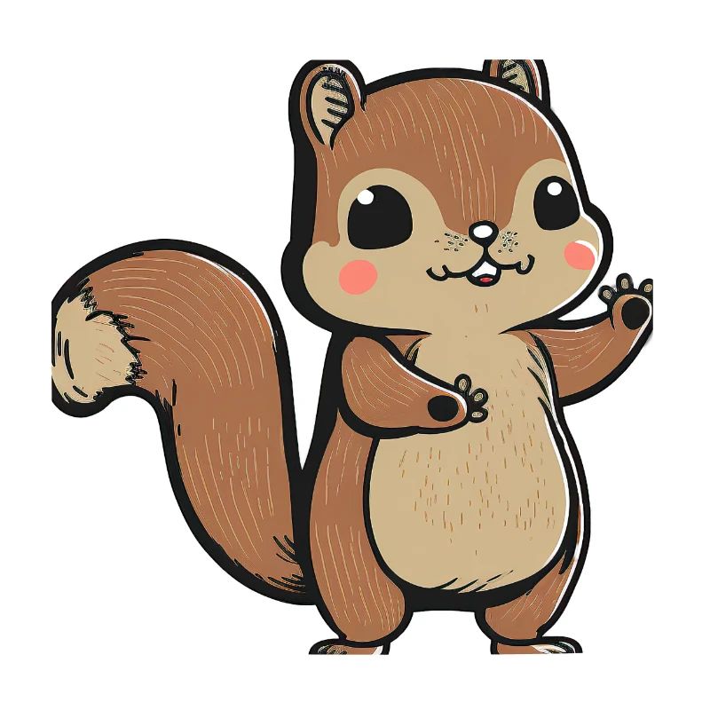 Kawaii Eichhörnchen, Hörnchen, Backenhörnchen