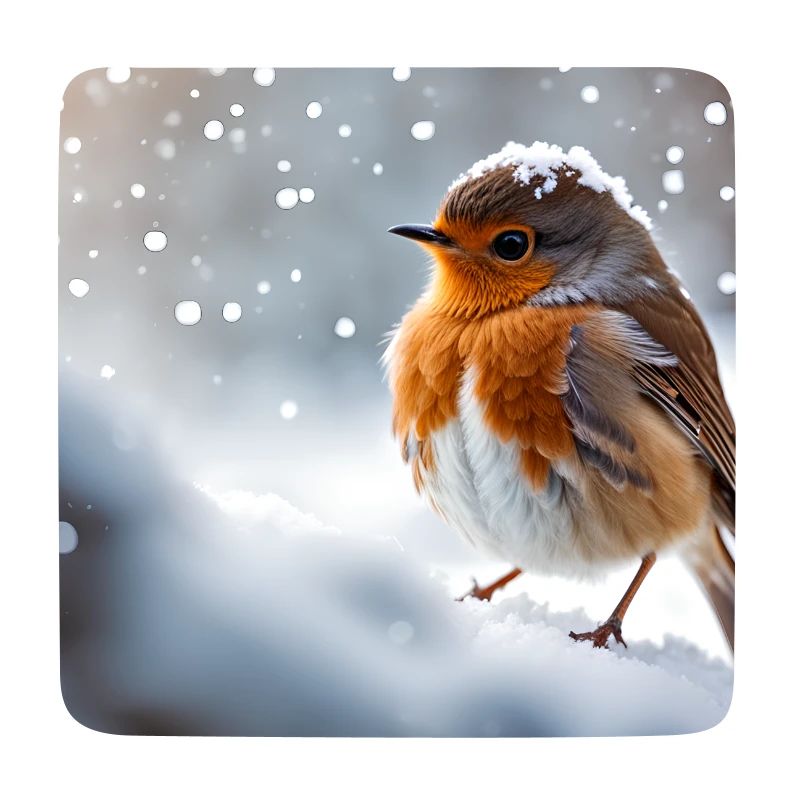 Rotkehlchen im Schnee