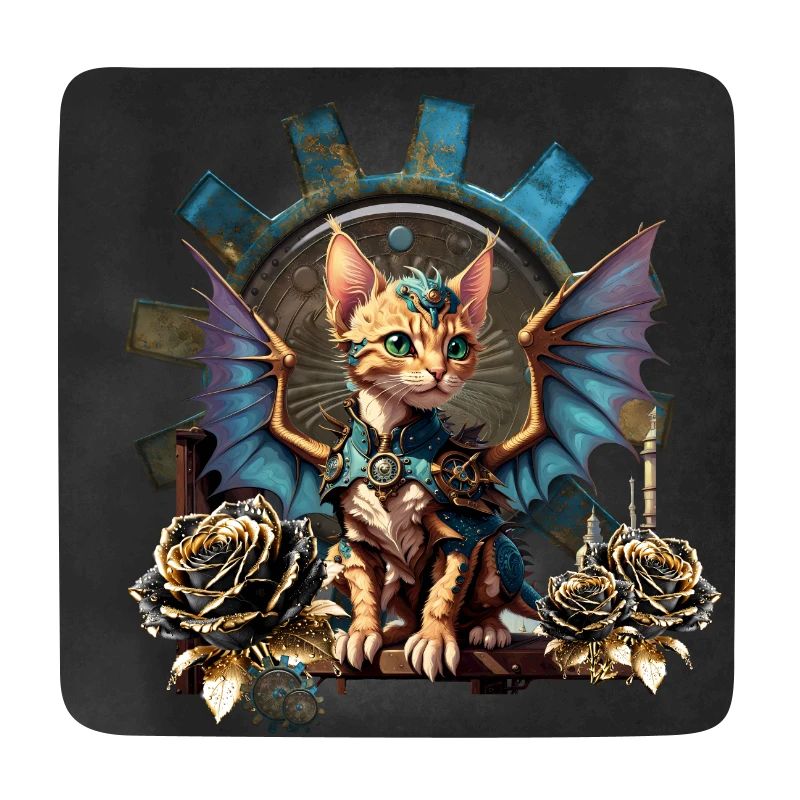 Wunderbare Fantasy-Steampunk-Katze.