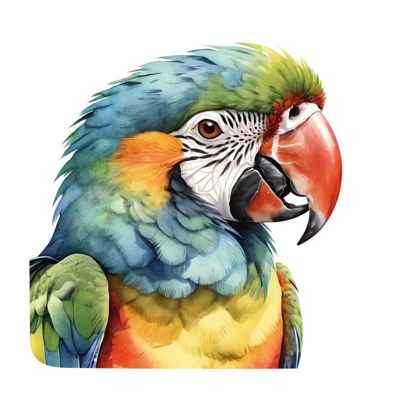 Aquarell-Ara