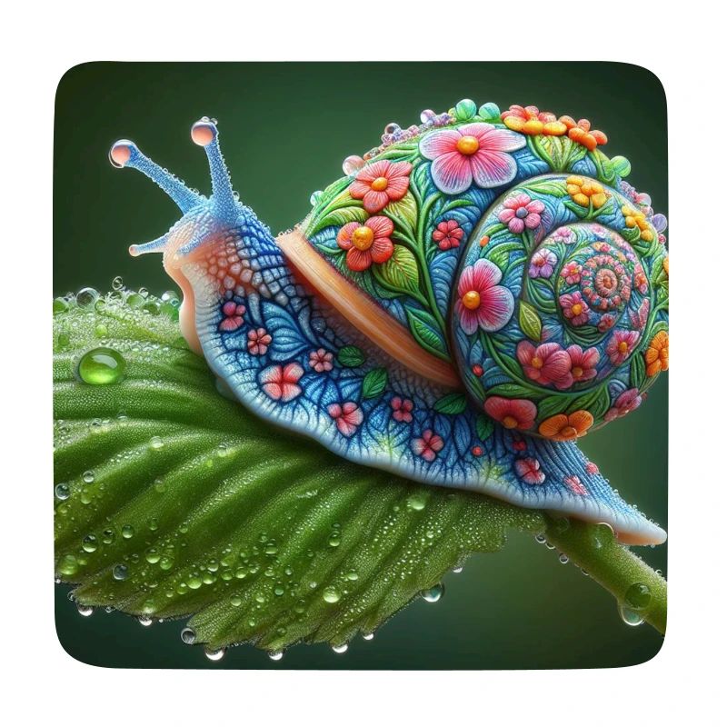Escargot en fleurs