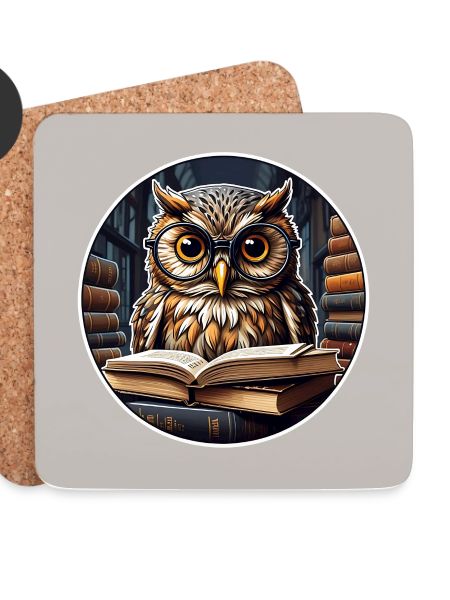 Eule mit Büchern