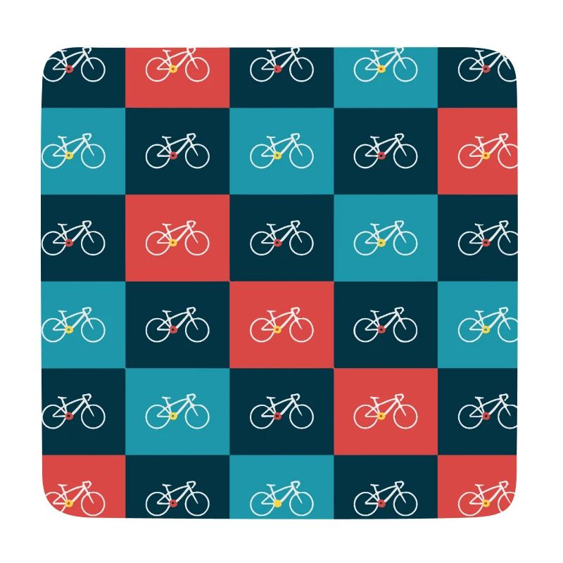 Vibrant Bicycle Pattern Artwork