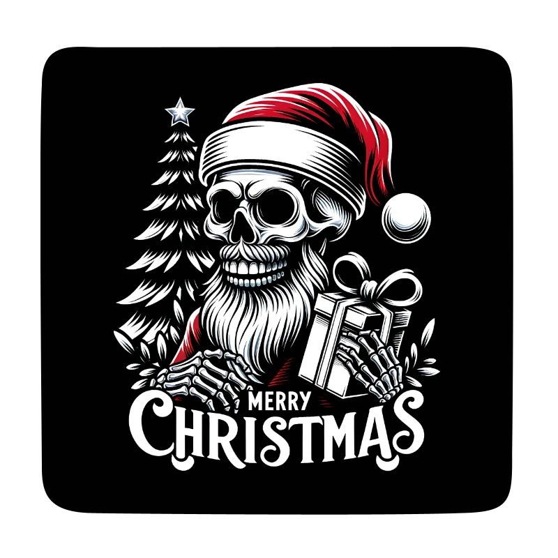 Weihnachtsmann Skull mit Päckchen