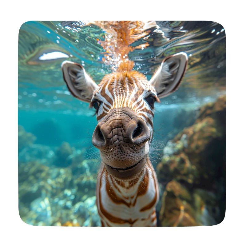 Zebra unter Wasser