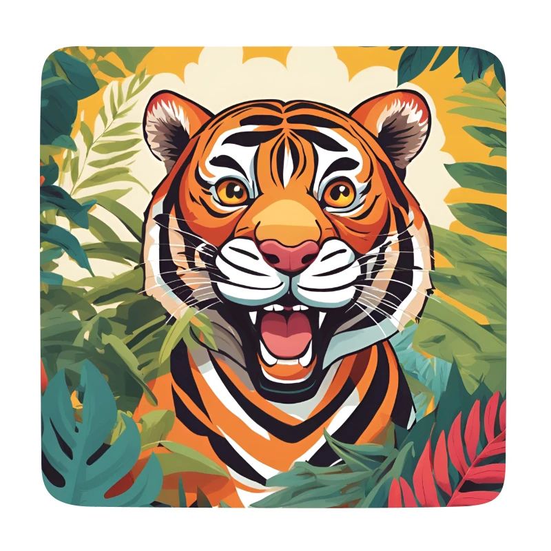 Lebendiger Dschungeltiger Illustration