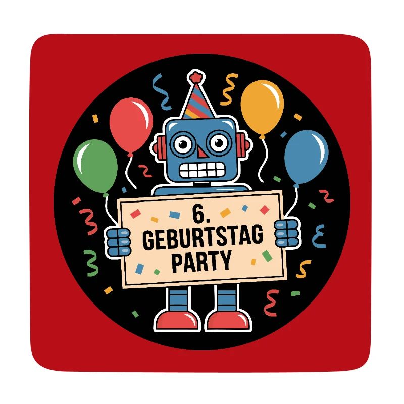 6. Geburtstag kleiner Roboter Geburtstagsparty