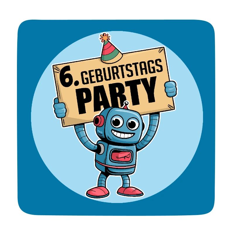 6. Geburtstag kleiner Roboter Geburtstagsparty