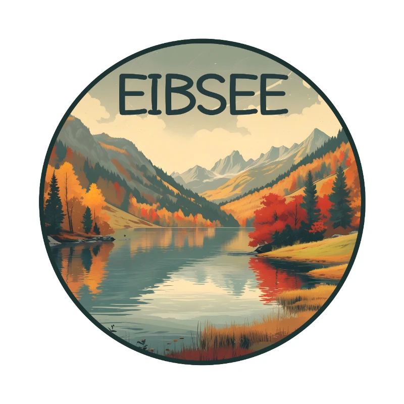 Eibsee retro bergsee