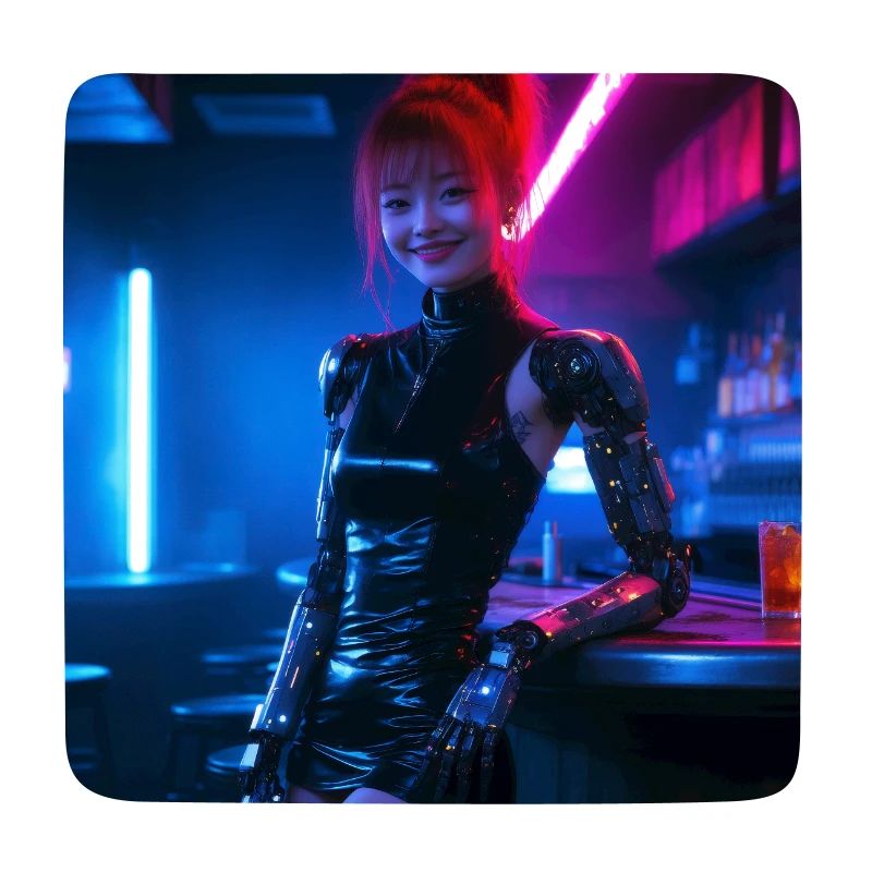 N-dless Nights: Cyberpunk-Mädchen in einer Bar