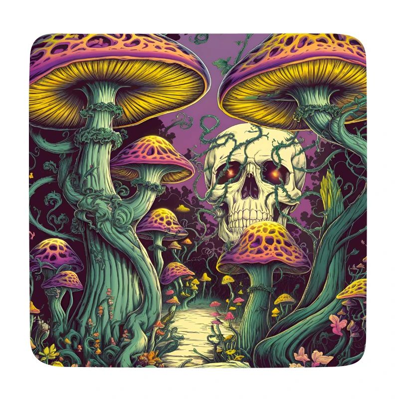 Conception de crâne de forêt de champignons