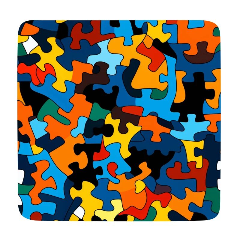 Buntes Puzzleteil Muster