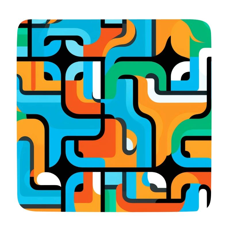 Colored Mesh Pattern Abstract