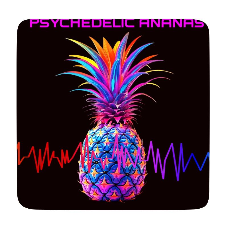 Psychedelischer Ananas Neonprint