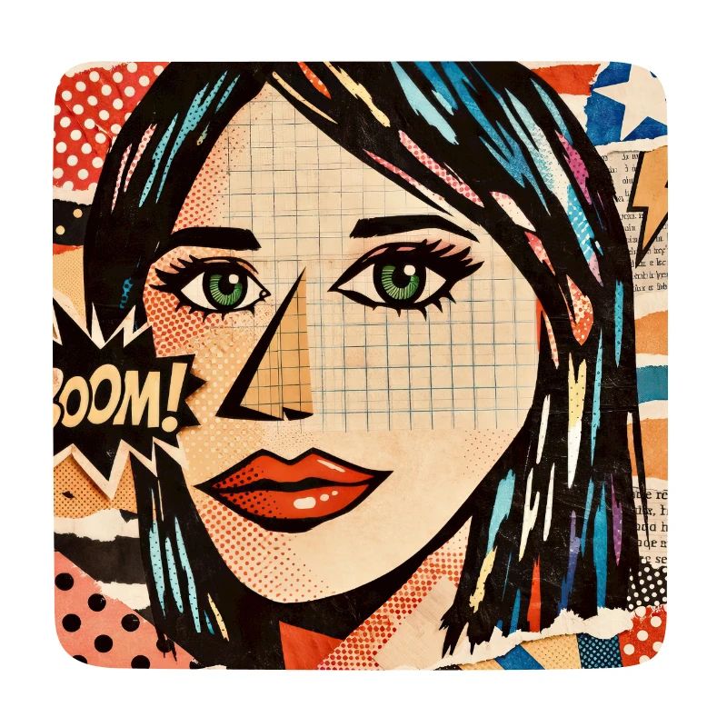 Face Pop Art Boom Collage
