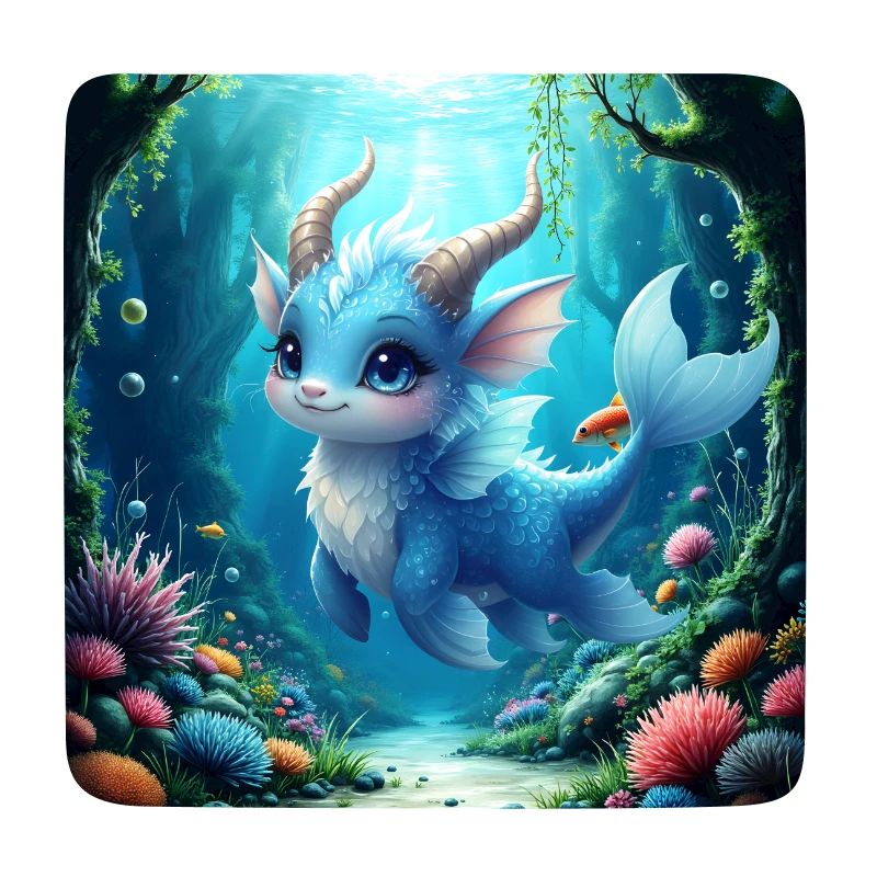 Wasserblauer Drache