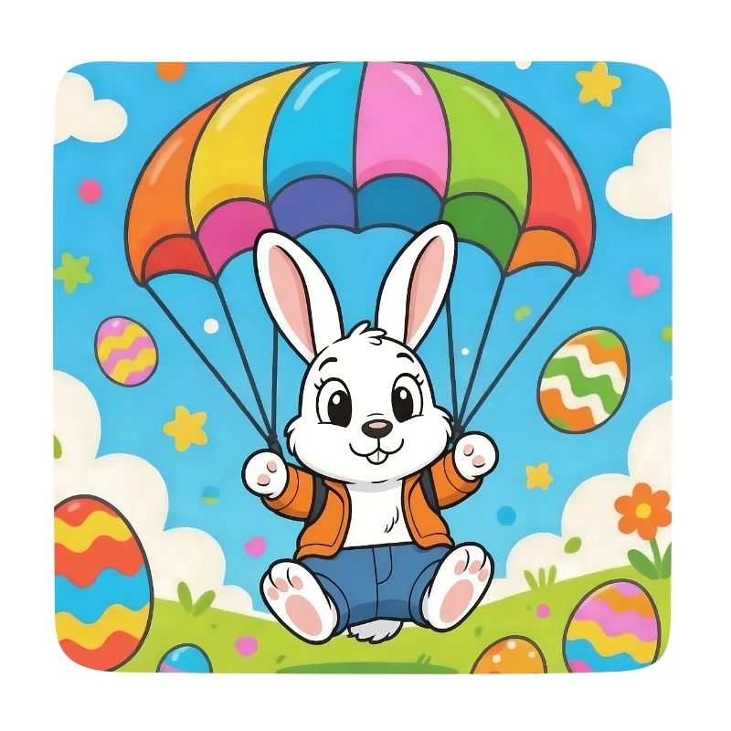 Osterhase mit Fallschirm