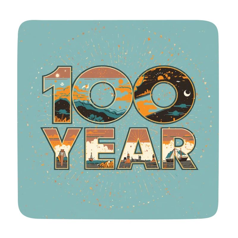 100-jährige Retro-Landschaft