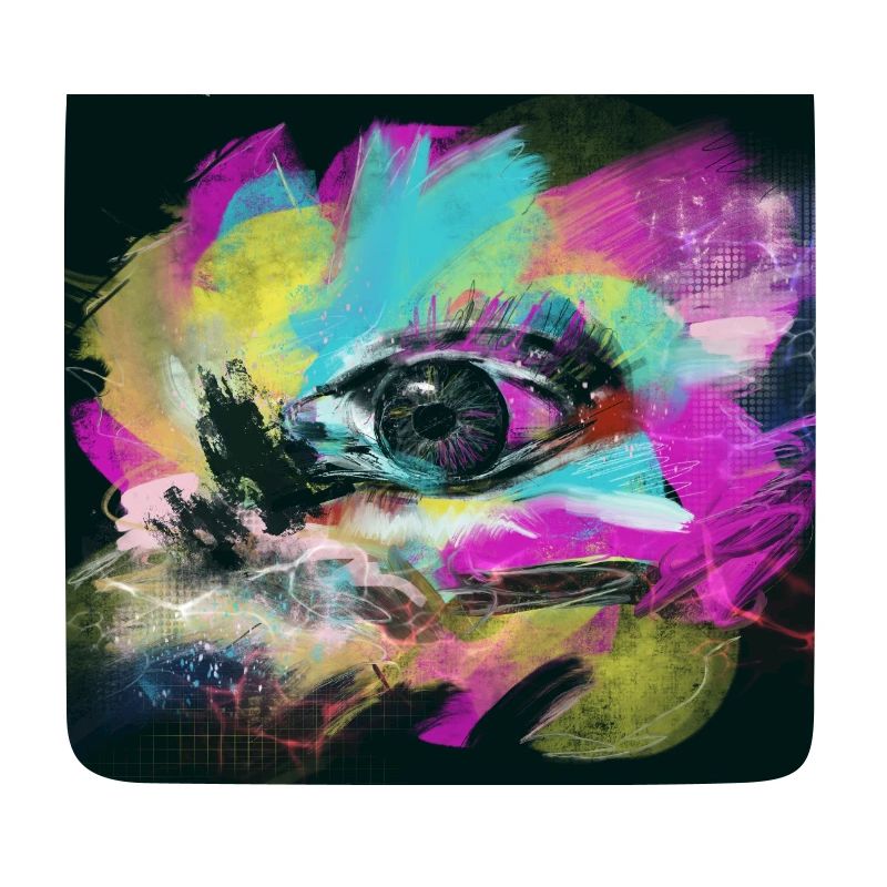 Explosion de couleur optimisme abstrait œil coloré