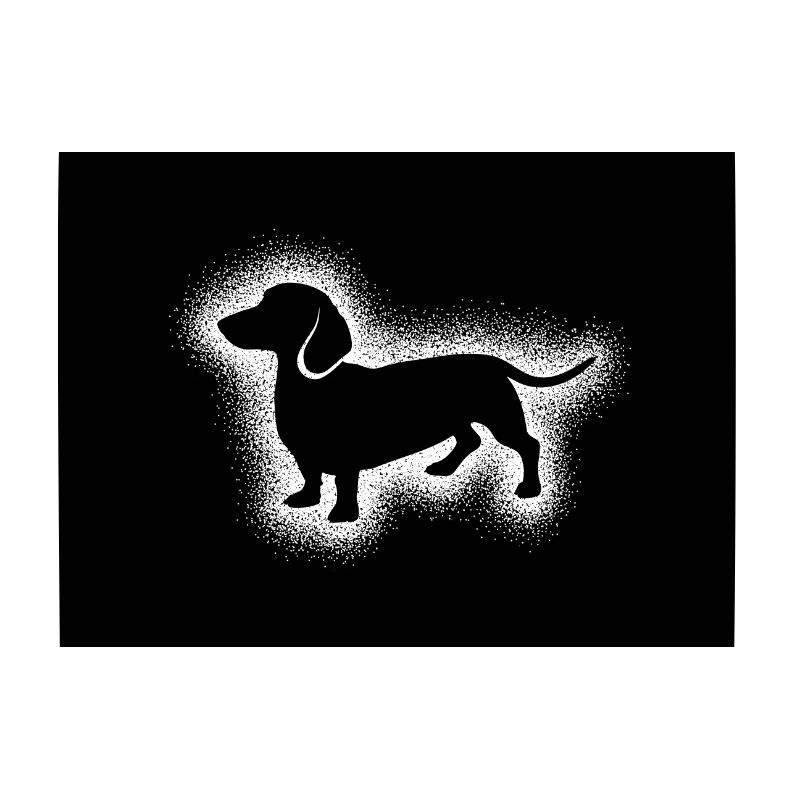 DACKEL DACHSHUND, DOTS SILHOUETTE
