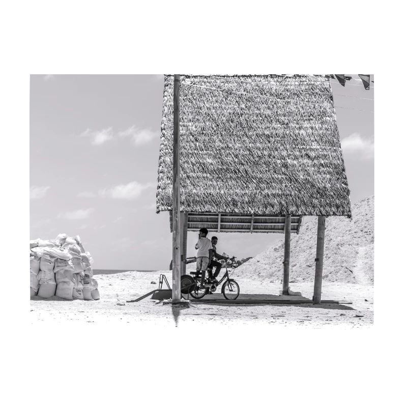 Cabane de plage solitaire