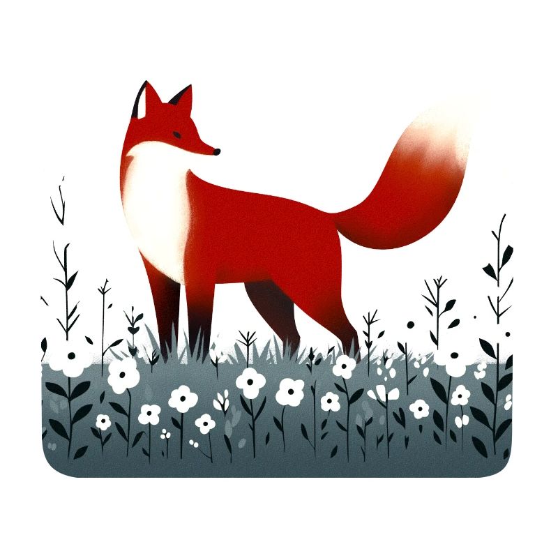 Fuchs in Blumenwiese