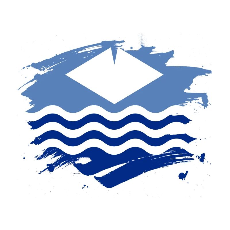 Conception d'éclaboussures de peinture de drapeau de l'île de Wight