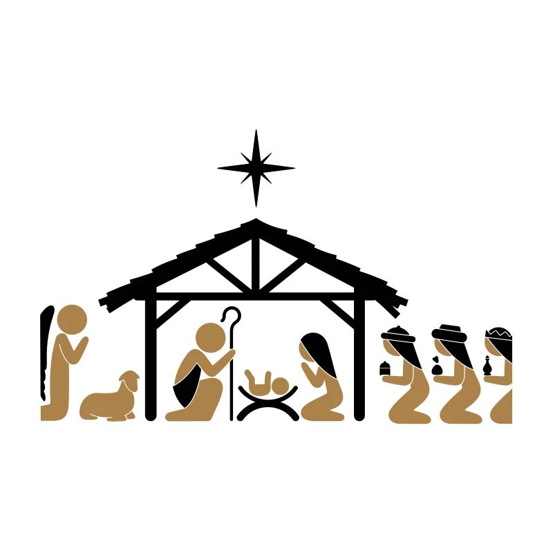 Weihnachtskrippe an Heiligabend