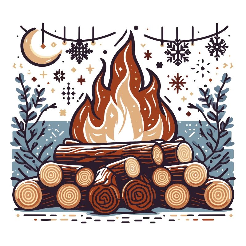 CAMPFIRE FOREST WINTER FIRE PIT CAMPING NIGHT