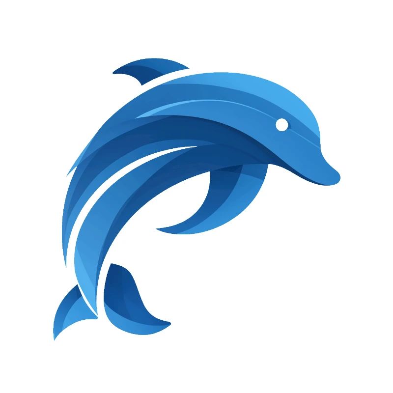 Minimalist Dolphin Illustration