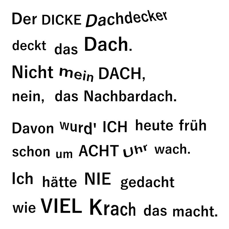 Der dicke Dachdecker deckt das Dach