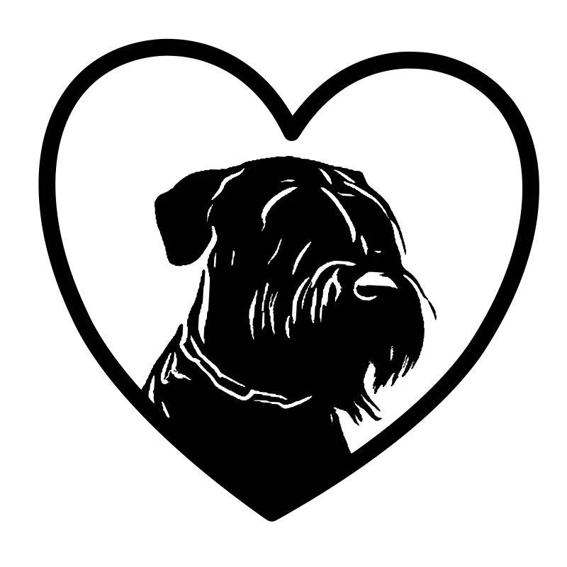 Amour de Schnauzer / cadeau de chien Schnauzer géant