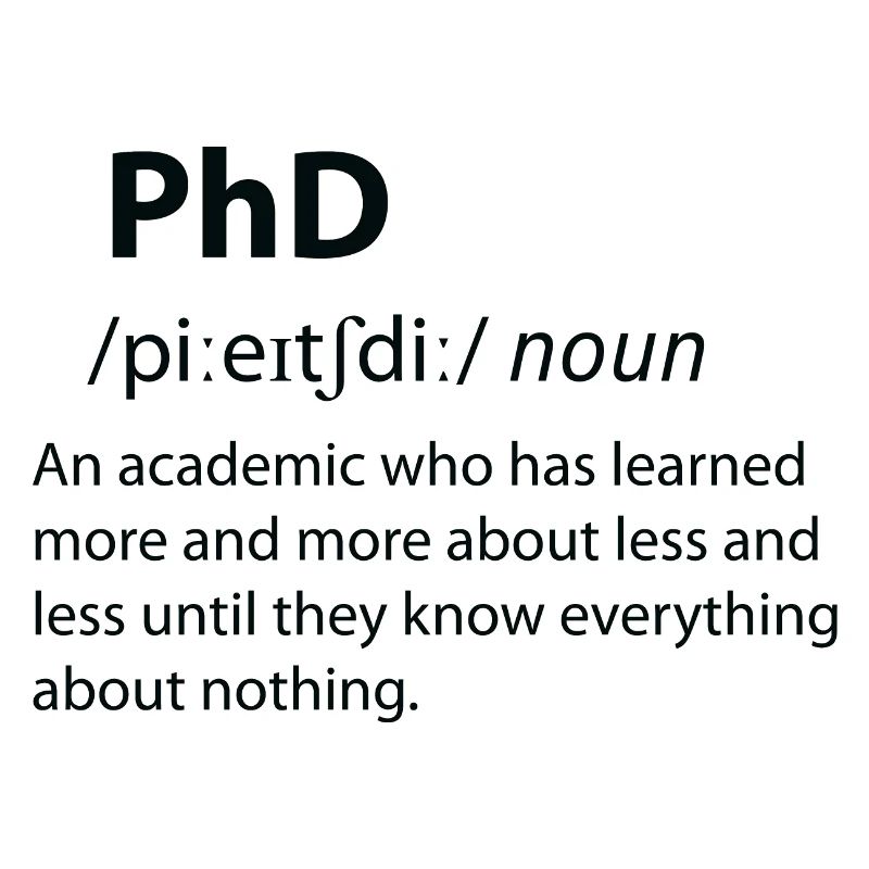 PhD Funny Dictionary Définition