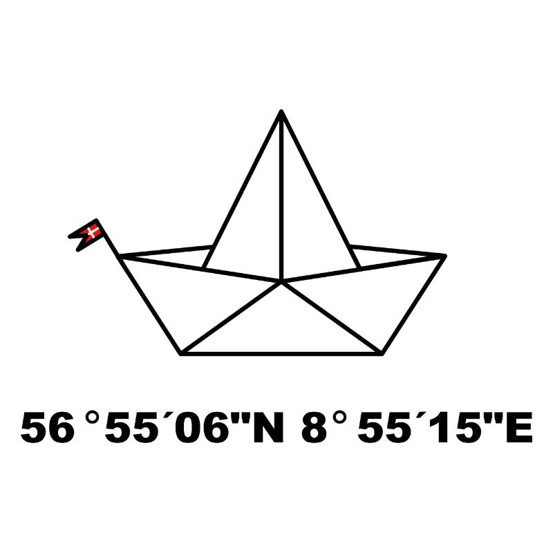 Folding boat, Ejerslev Havn coordinates design