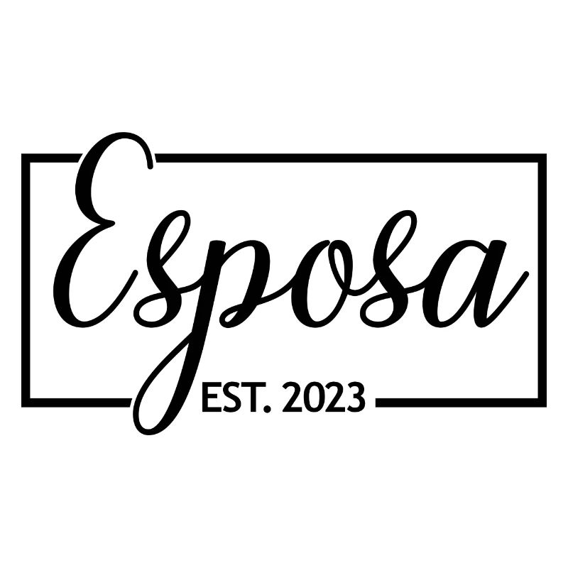 Esposa Est. 2023 Ehefrau wird Braut Paar Hochzeit