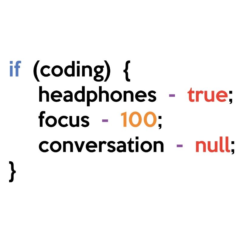 If Coding Headphones 100% Software Developer Progr