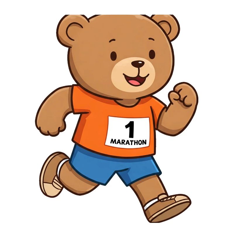 Teddy Bear Marathon Runner