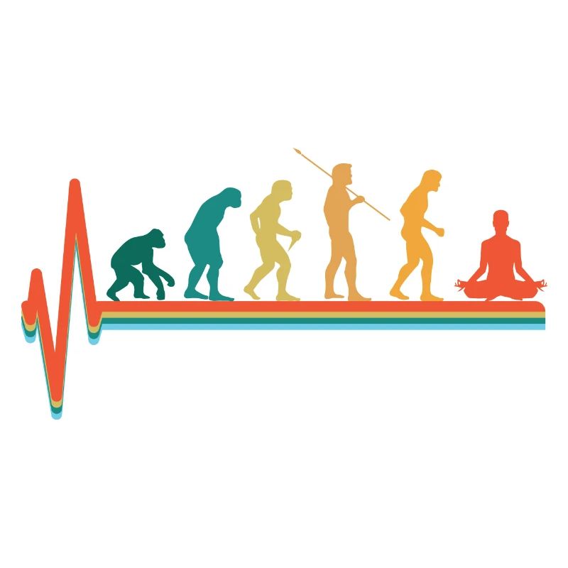 Evolution Graphic Meditating Meditation Yin Yang Z