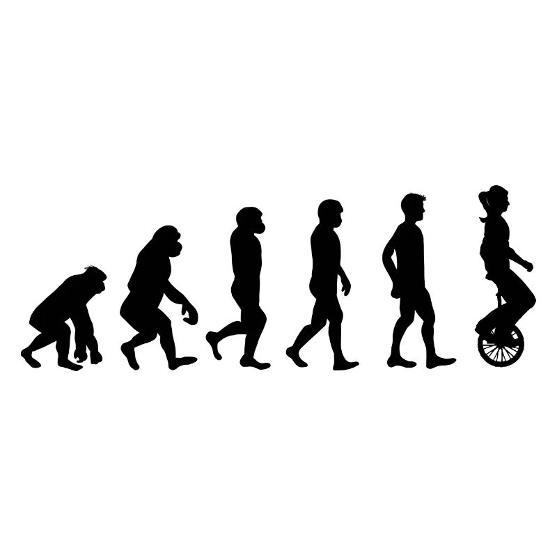 Einrad Evolution Radsport Einradfahrer Unicycle Ba