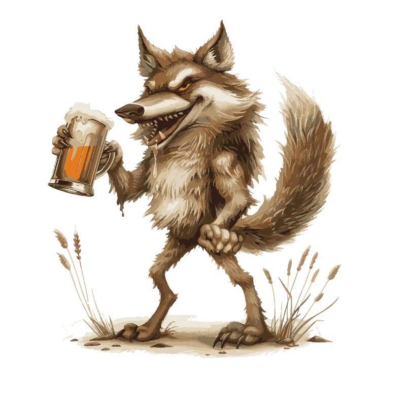 Wolf Bier Lustig
