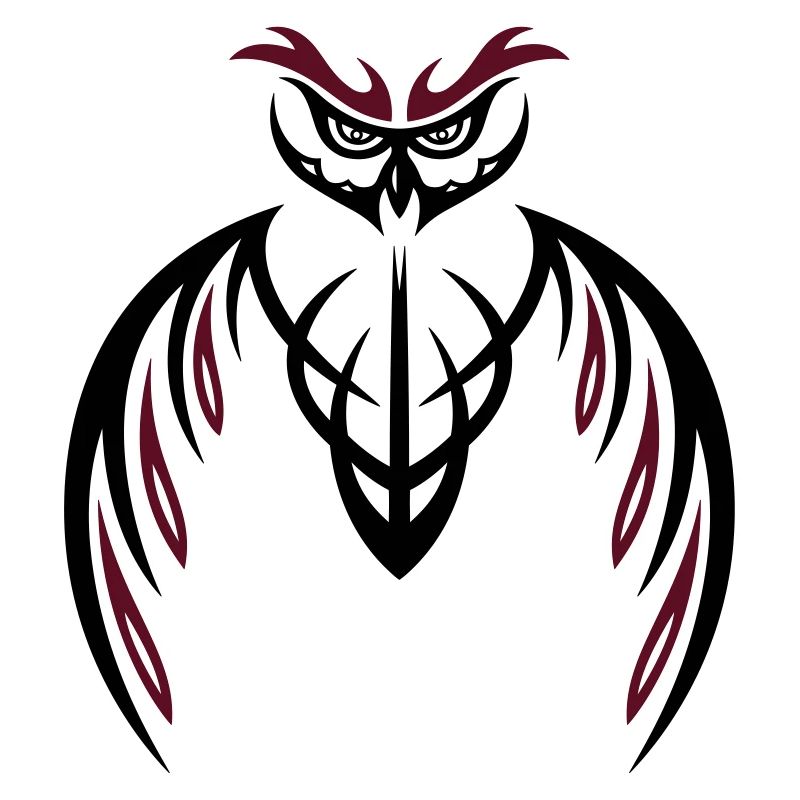 Tribal Eule, tattoo owl