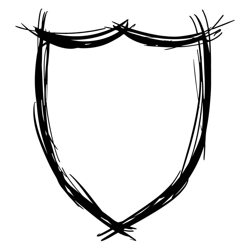 Schild, Symbol Hand gezeichnet