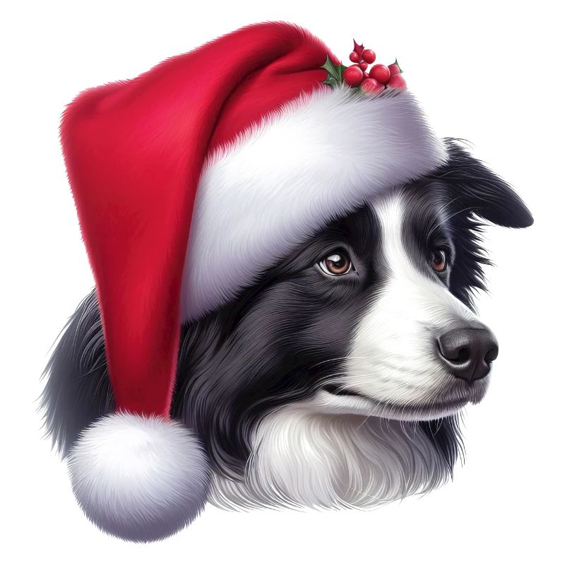 Border Collie Weihnachtsmann