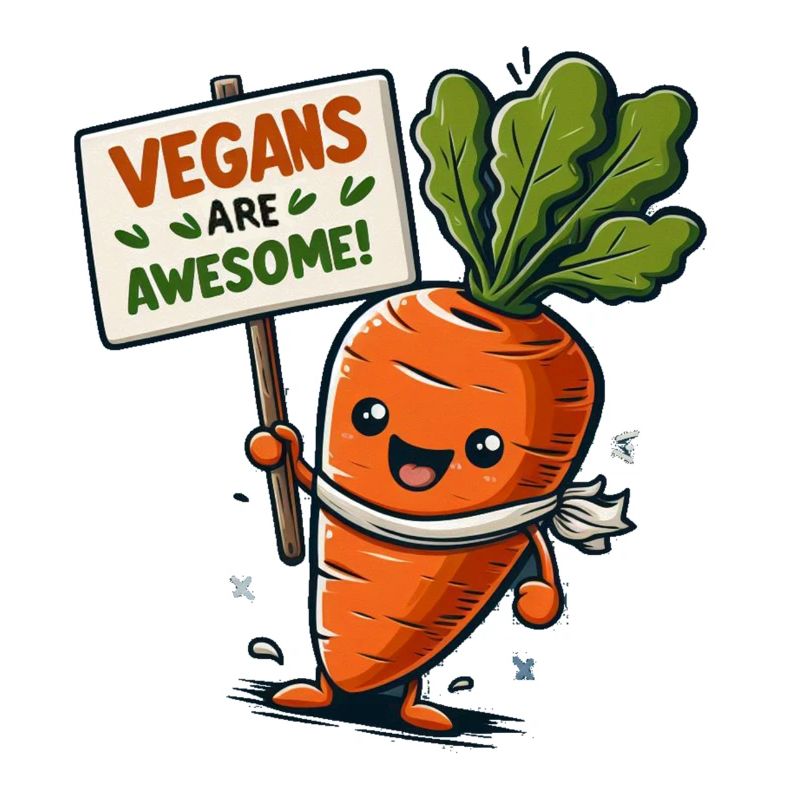 Fröhliche vegane Karotte